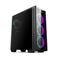 GameBooster GB-G3060B USB 3.0 ATX, Temp.Glass Single Ring RGB fan, siyah Kasa (PSU Yok) - 1